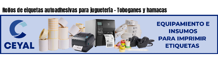 Rollos de eiquetas autoadhesivas para juguetería - Toboganes y hamacas