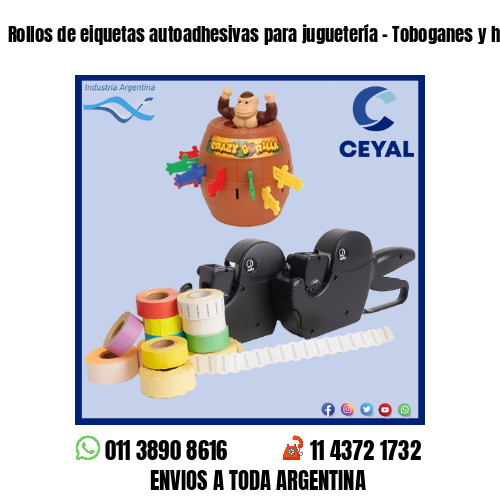 Rollos de eiquetas autoadhesivas para juguetería - Toboganes y hamacas