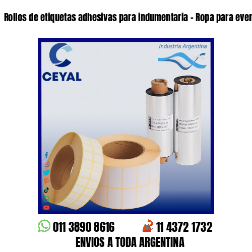 Rollos de etiquetas adhesivas para indumentaria – Ropa para eventos