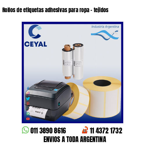 Rollos de etiquetas adhesivas para ropa – tejidos