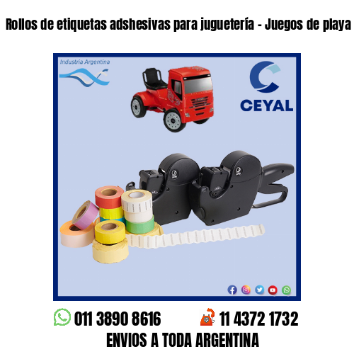 Rollos de etiquetas adshesivas para juguetería - Juegos de playa