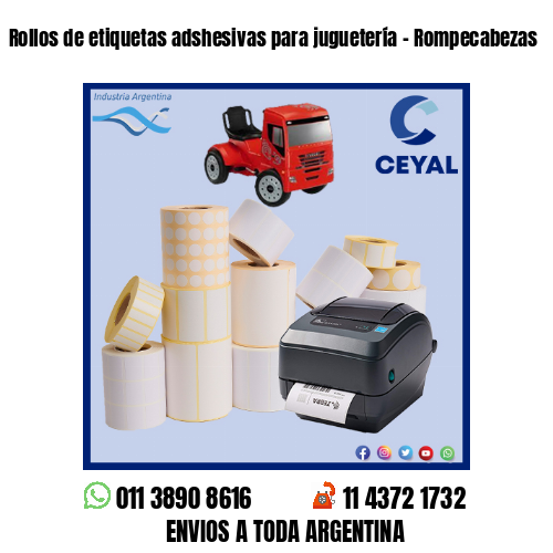 Rollos de etiquetas adshesivas para juguetería - Rompecabezas