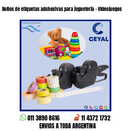 Rollos de etiquetas adshesivas para juguetería - Videojuegos