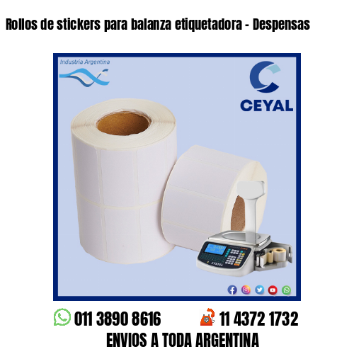 Rollos de stickers para balanza etiquetadora - Despensas