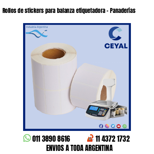 Rollos de stickers para balanza etiquetadora - Panaderías