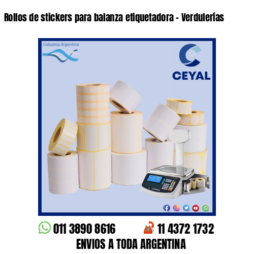 Rollos de stickers para balanza etiquetadora - Verdulerías