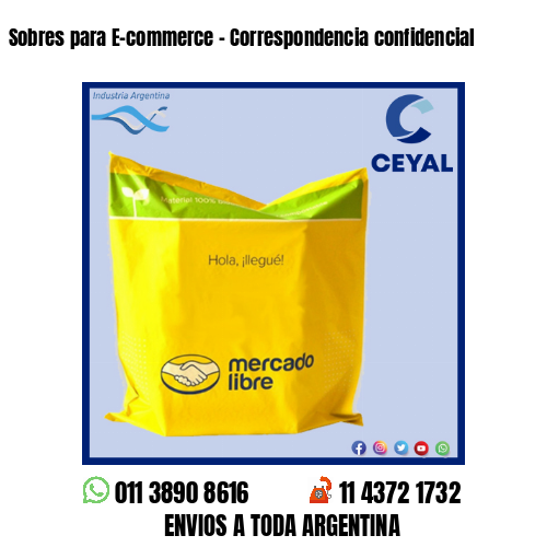 Sobres para E-commerce - Correspondencia confidencial