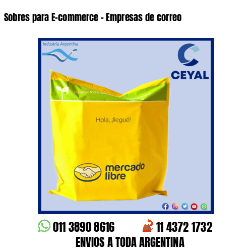 Sobres para E-commerce – Empresas de correo