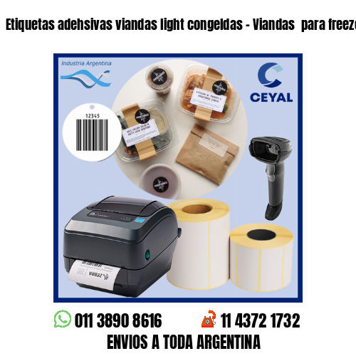 Etiquetas adehsivas viandas light congeldas – Viandas  para freezer