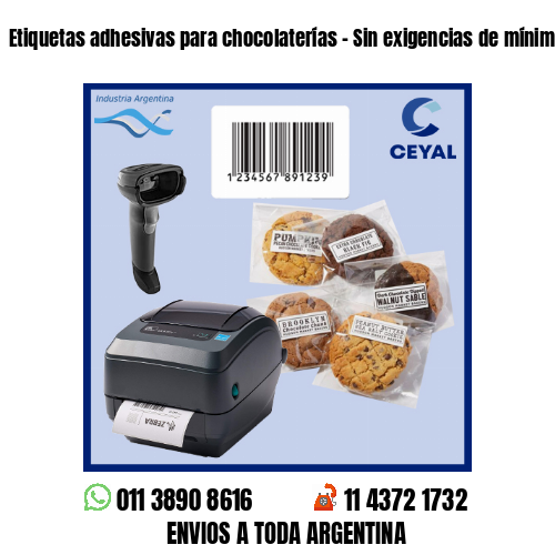 Etiquetas adhesivas para chocolaterías - Sin exigencias de mínimos!