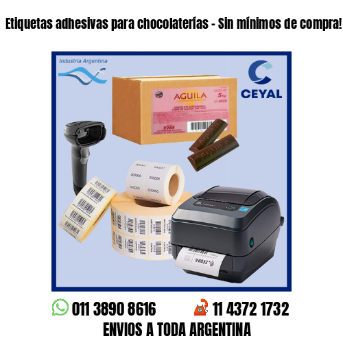 Etiquetas adhesivas para chocolaterías – Sin mínimos de compra!