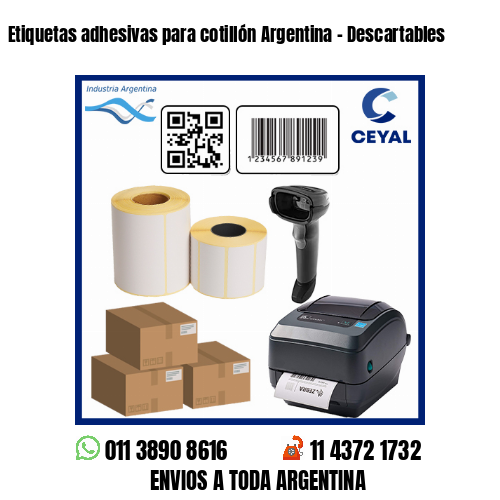 Etiquetas adhesivas para cotillón Argentina - Descartables