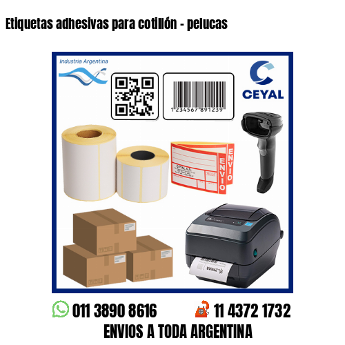 Etiquetas adhesivas para cotillón – pelucas