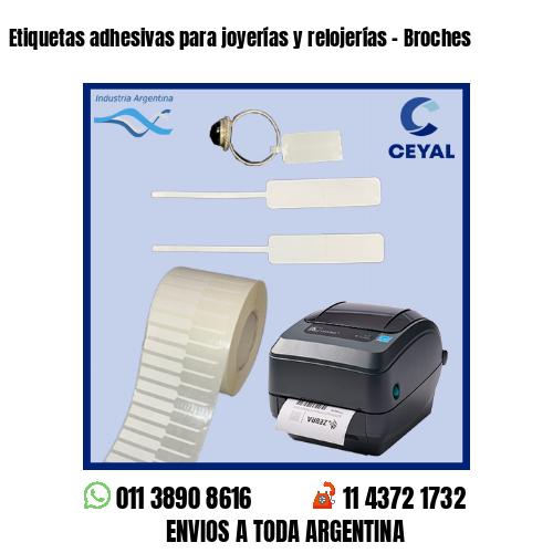 Etiquetas adhesivas para joyerías y relojerías – Broches