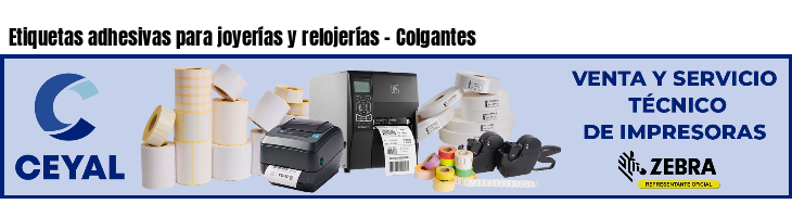 Etiquetas adhesivas para joyerías y relojerías - Colgantes