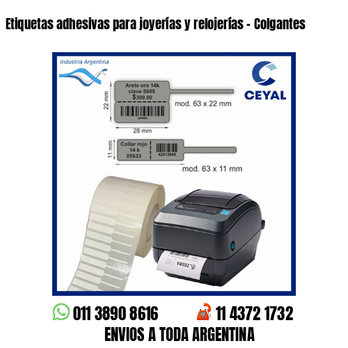 Etiquetas adhesivas para joyerías y relojerías - Colgantes