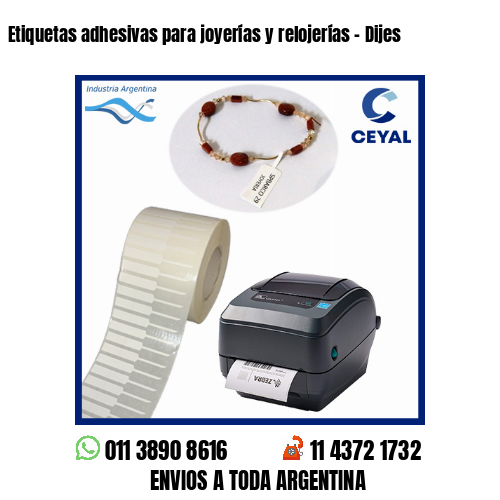 Etiquetas adhesivas para joyerías y relojerías - Dijes