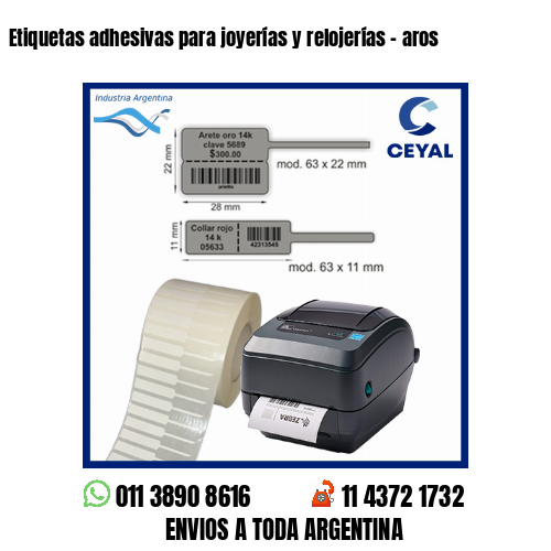 Etiquetas adhesivas para joyerías y relojerías - aros