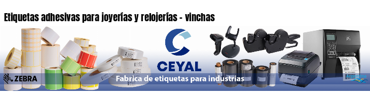 Etiquetas adhesivas para joyerías y relojerías - vinchas