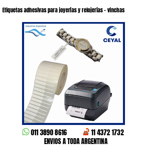 Etiquetas adhesivas para joyerías y relojerías - vinchas