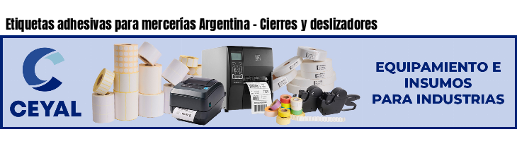 Etiquetas adhesivas para mercerías Argentina - Cierres y deslizadores