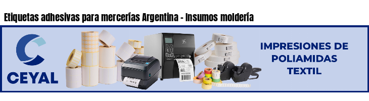 Etiquetas adhesivas para mercerías Argentina - Insumos moldería