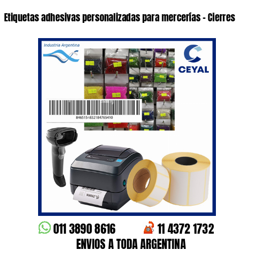 Etiquetas adhesivas personalizadas para mercerías - Cierres