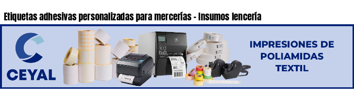 Etiquetas adhesivas personalizadas para mercerías - Insumos lencería