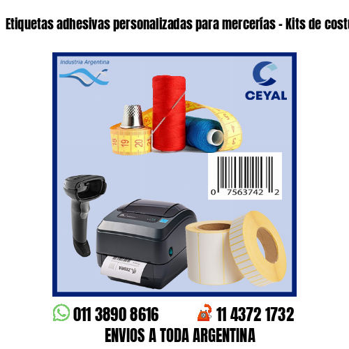 Etiquetas adhesivas personalizadas para mercerías - Kits de costura