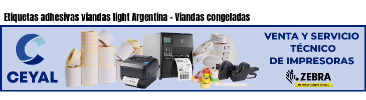 Etiquetas adhesivas viandas light Argentina - Viandas congeladas