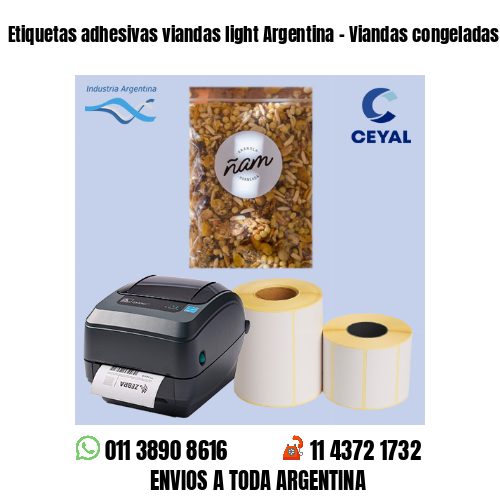 Etiquetas adhesivas viandas light Argentina - Viandas congeladas