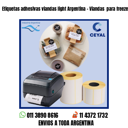 Etiquetas adhesivas viandas light Argentina - Viandas  para freezer