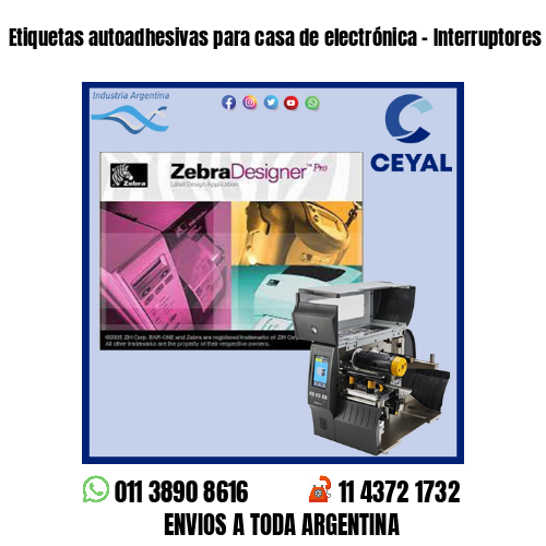 Etiquetas autoadhesivas para casa de electrónica - Interruptores