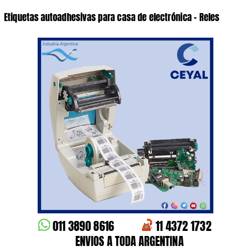 Etiquetas autoadhesivas para casa de electrónica – Reles