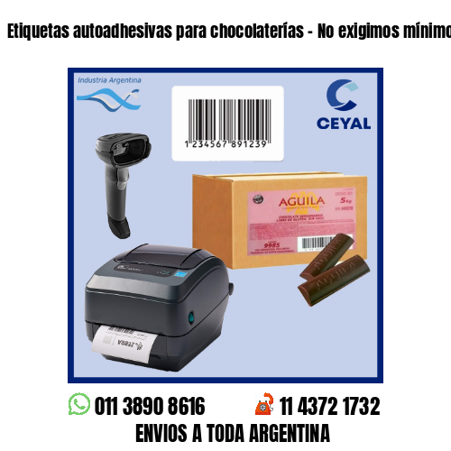 Etiquetas autoadhesivas para chocolaterías - No exigimos mínimos!