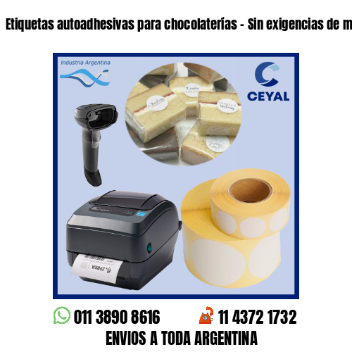 Etiquetas autoadhesivas para chocolaterías – Sin exigencias de mínimos!