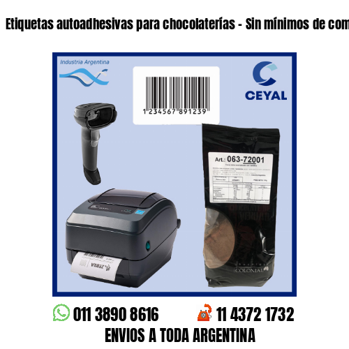 Etiquetas autoadhesivas para chocolaterías - Sin mínimos de compra!