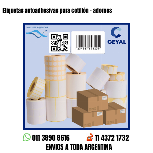 Etiquetas autoadhesivas para cotillón - adornos