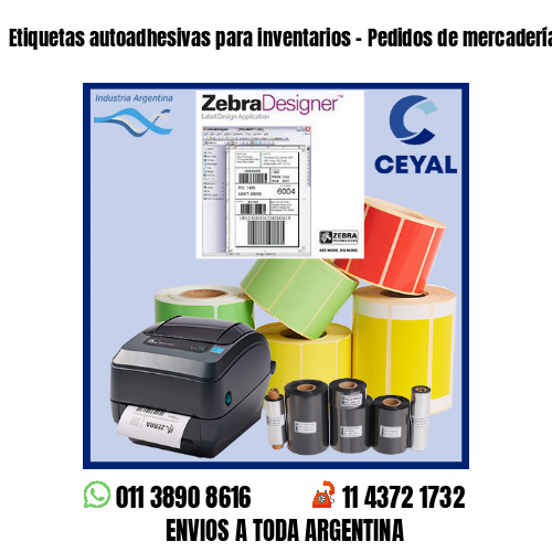 Etiquetas autoadhesivas para inventarios - Pedidos de mercadería