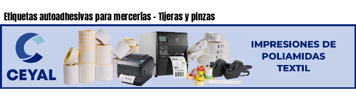 Etiquetas autoadhesivas para mercerías - Tijeras y pinzas