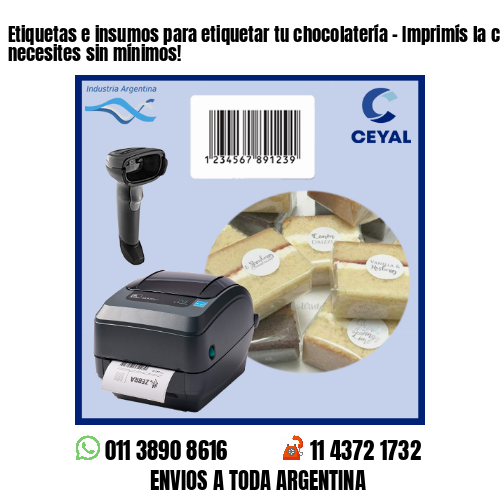 Etiquetas e insumos para etiquetar tu chocolatería – Imprimís la cantidad que necesites sin mínimos!