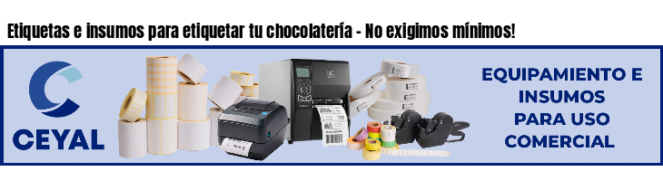 Etiquetas e insumos para etiquetar tu chocolatería - No exigimos mínimos!