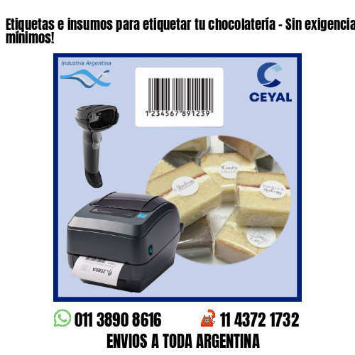 Etiquetas e insumos para etiquetar tu chocolatería – Sin exigencias de mínimos!