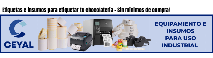 Etiquetas e insumos para etiquetar tu chocolatería - Sin mínimos de compra!