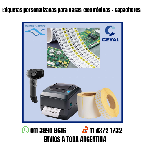 Etiquetas personalizadas para casas electrónicas - Capacitores