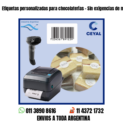 Etiquetas personalizadas para chocolaterías – Sin exigencias de mínimos!