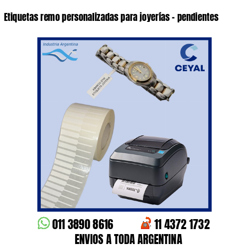 Etiquetas remo personalizadas para joyerías – pendientes