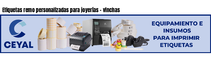 Etiquetas remo personalizadas para joyerías - vinchas