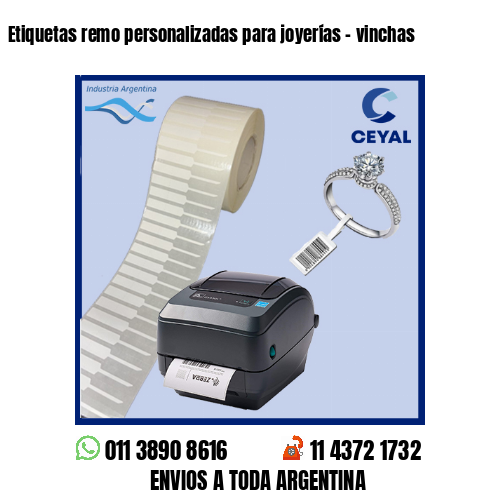 Etiquetas remo personalizadas para joyerías - vinchas