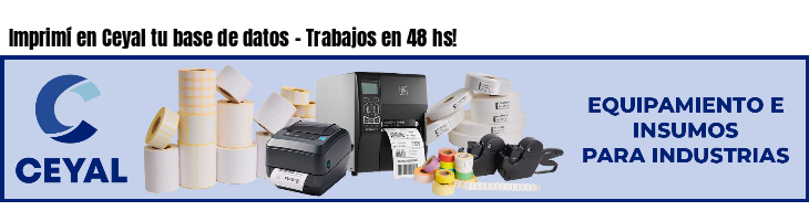 Imprimí en Ceyal tu base de datos - Trabajos en 48 hs!